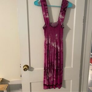 Purple and Black Sleeveless Dress